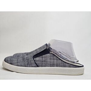 Lands End Shoes Womens 9 B Casual Slip On Mule Sneakers Blue Fabric Comfort